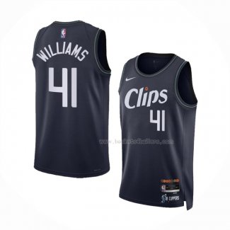 Maillot Los Angeles Clippers Bryson Williams NO 41 Ville 2023-24 Bleu