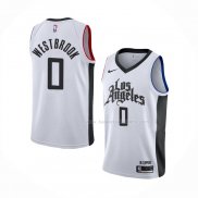 Maillot Los Angeles Clippers Russell Westbrook NO 0 Ville Blanc