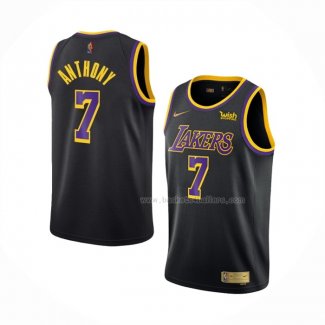 Maillot Los Angeles Lakers Carmelo Anthony NO 7 Earned Noir