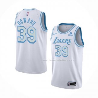 Maillot Los Angeles Lakers Dwight Howard NO 39 Ville 2021-22 Blanc