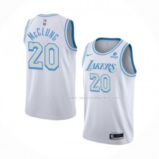 Maillot Los Angeles Lakers Mac Mcclung NO 20 Ville 2021-22 Blanc