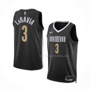 Maillot Memphis Grizzlies Jake Laravia NO 3 Ville 2023-24 Noir