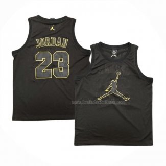 Maillot Michael Jordan NO 23 Noir Or