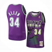 Maillot Milwaukee Bucks Ray Allen NO 34 Mitchell & Ness 1996-97 Volet