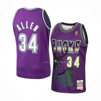 Maillot Milwaukee Bucks Ray Allen NO 34 Mitchell & Ness 1996-97 Volet