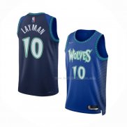 Maillot Minnesota Timberwolves Jake Layman NO 10 Ville 2021-22 Bleu