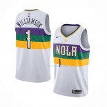 Maillot New Orleans Pelicans Zion Williamson NO 1 Ville 2019-20 Blanc