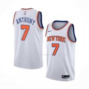 Maillot New York Knicks Carmelo Anthony NO 7 Association Blanc