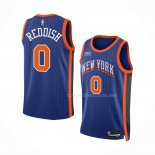 Maillot New York Knicks Donte Divincenzo NO 0 Ville 2023-24 Bleu