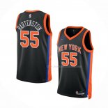 Maillot New York Knicks Isaiah Hartenstein NO 55 Ville 2022-23 Noir