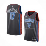 Maillot Oklahoma City Thunder Alekse Pokusevski NO 17 Ville 2022-23 Gris