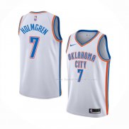 Maillot Oklahoma City Thunder Chet Holmgren NO 7 Association Blanc