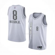 Maillot Oklahoma City Thunder Paul Watson JR. NO 8 Ville 2021-22 Blanc