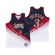 Maillot Philadelphia 76ers Allen Iverson NO 3 Mitchell & Ness Noir