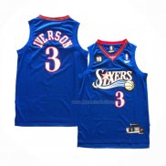 Maillot Philadelphia 76ers Allen Iverson NO 3 Retro Bleu