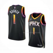 Maillot Phoenix Suns Devin Booker NO 1 Statement 2022-23 Noir