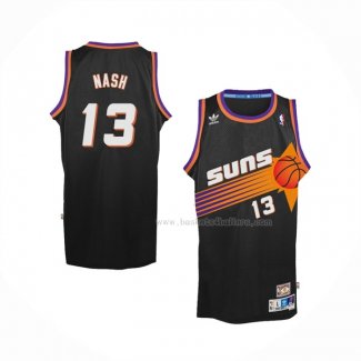 Maillot Phoenix Suns Steve Nash NO 13 Retro Noir