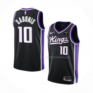 Maillot Sacramento Kings Domantas Sabonis NO 10 Icon 2023-24 Noir