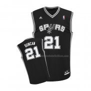 Maillot San Antonio Spurs Tim Duncan NO 21 Retro Noir