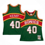 Maillot Seattle Supersonics Shawn Kemp NO 40 Mitchell & Ness 1994-95 Vert