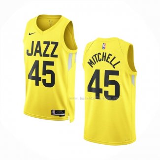 Maillot Utah Jazz Donovan Mitchell NO 45 Icon 2022-23 Jaune