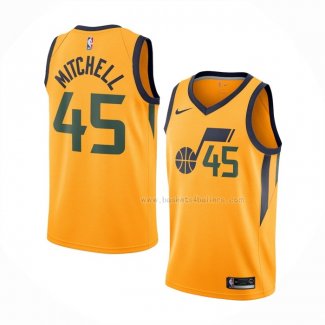 Maillot Utah Jazz Donovan Mitchell NO 45 Statement Jaune