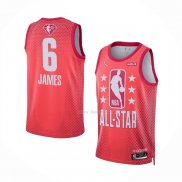 Maillot All Star 2022 Los Angeles Lakers LeBron James NO 6 Granate