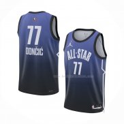 Maillot All Star 2023 Dallas Mavericks Luka Doncic NO 77 Bleu