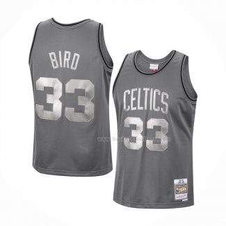 Maillot Boston Celtics Larry Bird NO 33 Mitchell & Ness 1985-86 Gris