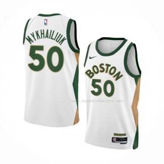 Maillot Boston Celtics Sviatoslav Mykhailiuk NO 50 Ville 2023-24 Blanc