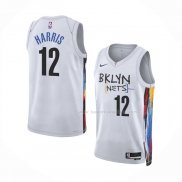 Maillot Brooklyn Nets Joe Harris NO 12 Ville 2022-23 Blanc