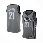 Maillot Brooklyn Nets Lamarcus Aldridge NO 21 Statement 2021 Gris