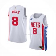 Maillot Brooklyn Nets Patty Mills NO 8 Classic 2022-23 Blanc