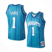 Maillot Charlotte Hornets Baron Davis NO 1 Mitchell & Ness 1999-00 Vert