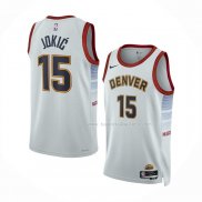 Maillot Denver Nuggets Nikola Jokic NO 15 Ville 2022-23 Blanc