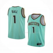 Maillot Enfant Charlotte Hornets LaMelo Ball NO 1 Ville 2020-21 Vert