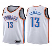 Maillot Enfant Oklahoma City Thunder Paul George NO 13 Association 2017-18 Blanc