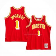 Maillot Houston Rockets Tracy McGrady NO 1 Hardwood Classics Throwback Rouge