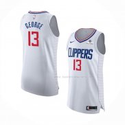 Maillot Los Angeles Clippers Paul George NO 13 Association 2020-21 Authentique Blanc