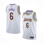 Maillot Los Angeles Lakers LeBron James NO 6 Association 2022-23 Blanc