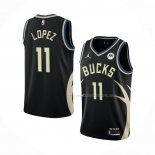 Maillot Milwaukee Bucks Brook Lopez NO 11 Statement 2022-23 Noir