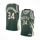 Maillot Milwaukee Bucks Giannis Antetokounmpo NO 34 Earned 2020-21 Vert