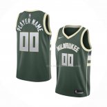 Maillot Milwaukee Bucks Personnalise Icon Vert