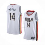 Maillot New Orleans Pelicans Brandon Ingram NO 14 Ville 2021-22 Blanc