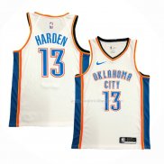 Maillot Oklahoma City Thunder James Harden NO 13 Association Blanc