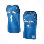 Maillot Orlando Magic Anfernee Hardaway NO 1 Mitchell & Ness 1994-95 Bleu