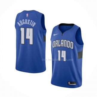 Maillot Orlando Magic D.j. Augustin NO 14 Statement Edition Bleu