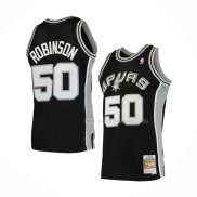 Maillot San Antonio Spurs David Robinson NO 50 Mitchell & Ness 1998-99 Noir