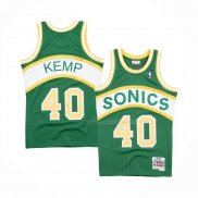 Maillot Seattle Supersonics Shawn Kemp NO 40 Historic Retro Vert