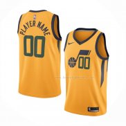 Maillot Utah Jazz Personnalise Association Jaune